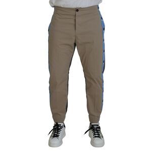 Dsquared² Cotton Brown Gray Two Tone Men Casual Men's Pants